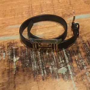 Tory Burch Fitbit black leather bracelet